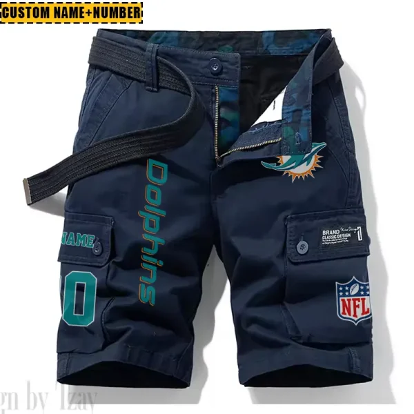 Miami Dolphins New Summer Men Cargo Shorts Fashion 2025  SPTNSM020