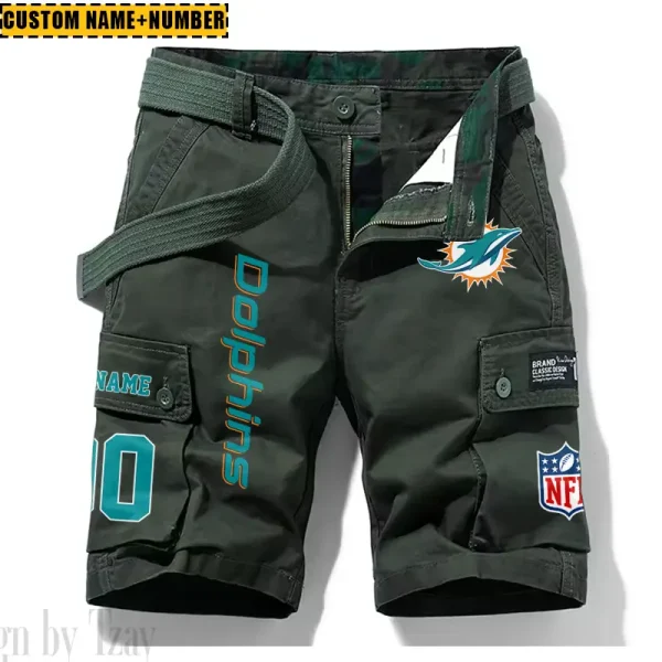 Miami Dolphins New Summer Men Cargo Shorts Fashion 2025  SPTNSM020 - Image 4