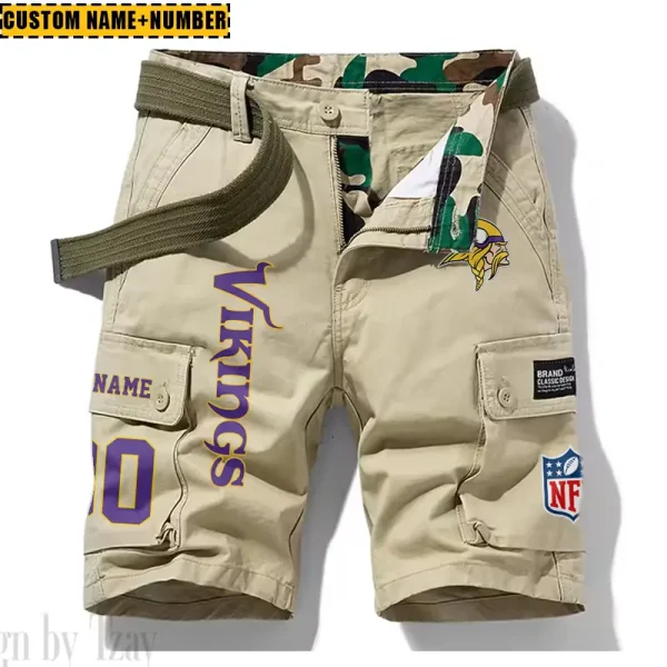 Minnesota Vikings New Summer Men Cargo Shorts Fashion 2025  SPTNSM021