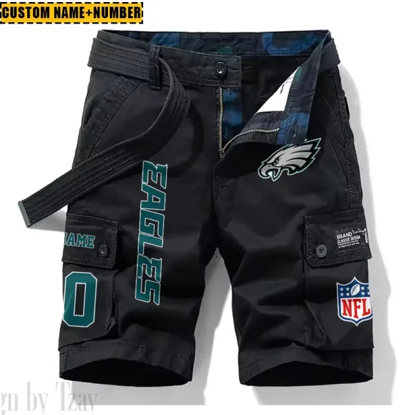 Philadelphia Eagles New Summer Men Cargo Shorts Fashion 2025  SPTNSM026 - Image 2