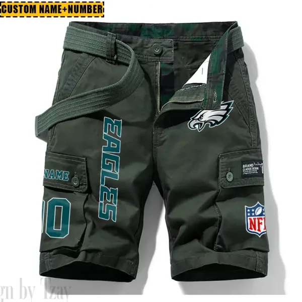 Philadelphia Eagles New Summer Men Cargo Shorts Fashion 2025  SPTNSM026 - Image 3