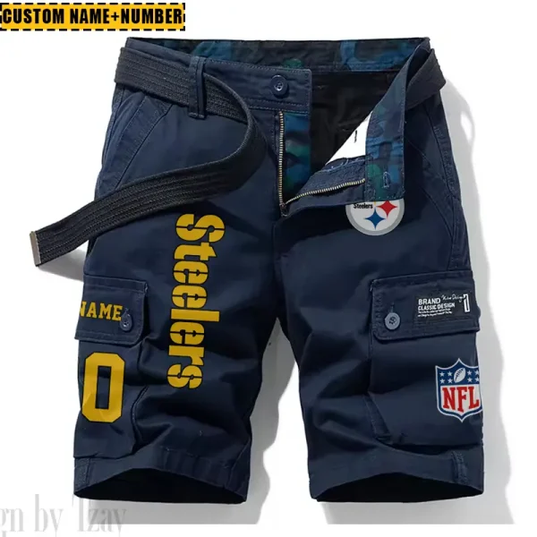 Pittsburgh Steelers New Summer Men Cargo Shorts Fashion 2025  SPTNSM027 - Image 3