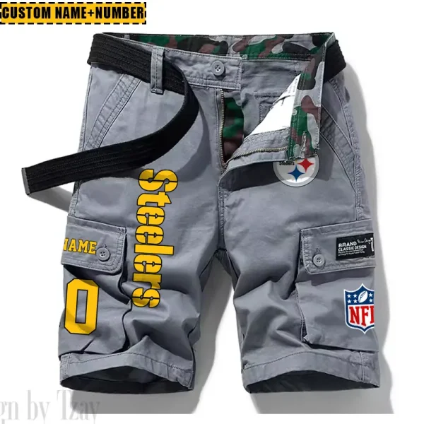 Pittsburgh Steelers New Summer Men Cargo Shorts Fashion 2025  SPTNSM027 - Image 5