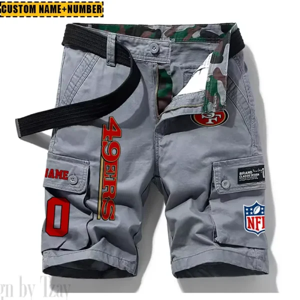San Francisco 49ers New Summer Men Cargo Shorts Fashion 2025  SPTNSM028 - Image 2