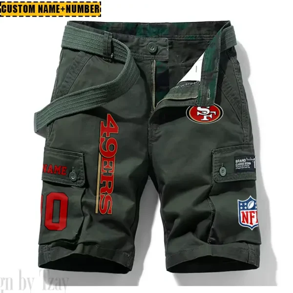 San Francisco 49ers New Summer Men Cargo Shorts Fashion 2025  SPTNSM028 - Image 3