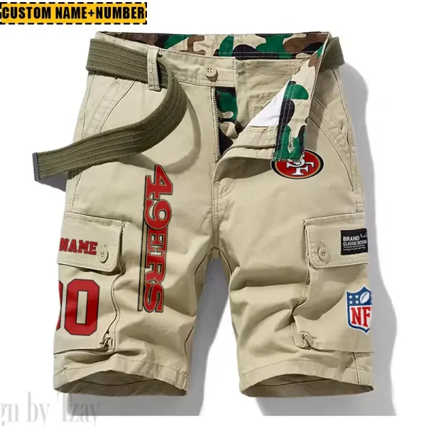 San Francisco 49ers New Summer Men Cargo Shorts Fashion 2025  SPTNSM028 - Image 5