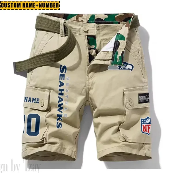 Seattle Seahawks New Summer Men Cargo Shorts Fashion 2025  SPTNSM029 - Image 3