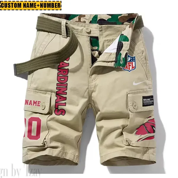 Arizona Cardinals New Summer Men Cargo Shorts Fashion 2025 SPTNSM065