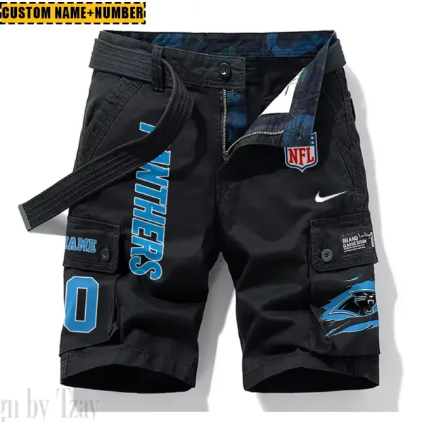 Carolina Panthers New Summer Men Cargo Shorts Fashion 2025 SPTNSM069