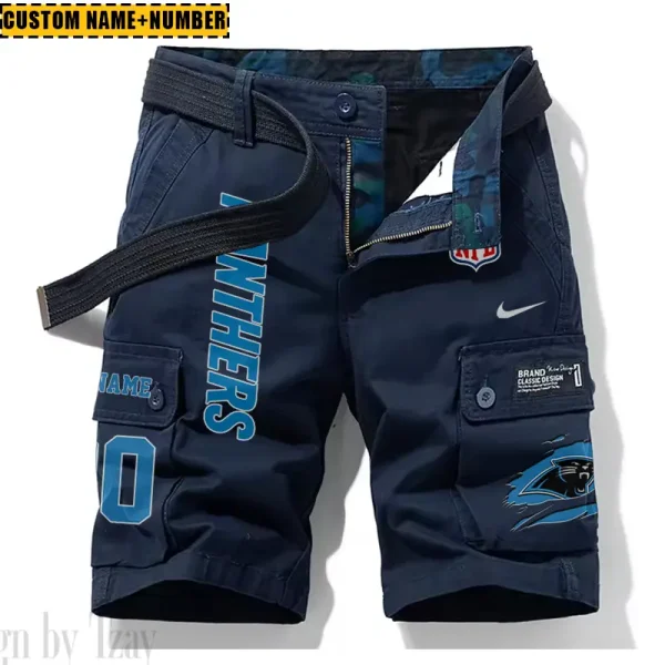 Carolina Panthers New Summer Men Cargo Shorts Fashion 2025 SPTNSM069 - Image 4