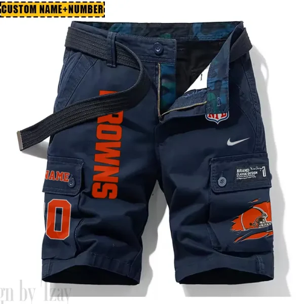 Cleveland Browns New Summer Men Cargo Shorts Fashion 2025 SPTNSM072 - Image 3