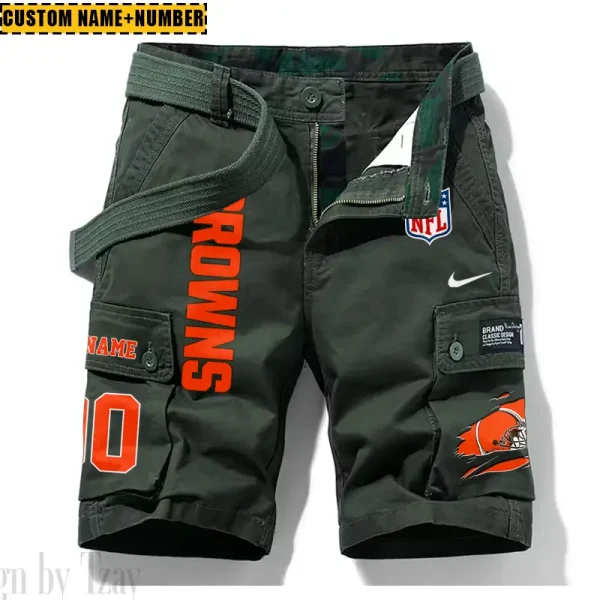 Cleveland Browns New Summer Men Cargo Shorts Fashion 2025 SPTNSM072 - Image 5