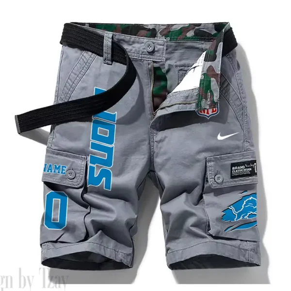 Detroit Lions New Summer Men Cargo Shorts Fashion 2025 SPTNSM075 - Image 2