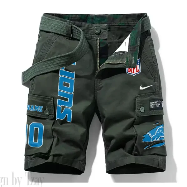 Detroit Lions New Summer Men Cargo Shorts Fashion 2025 SPTNSM075 - Image 3