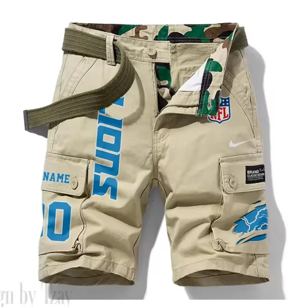 Detroit Lions New Summer Men Cargo Shorts Fashion 2025 SPTNSM075 - Image 5