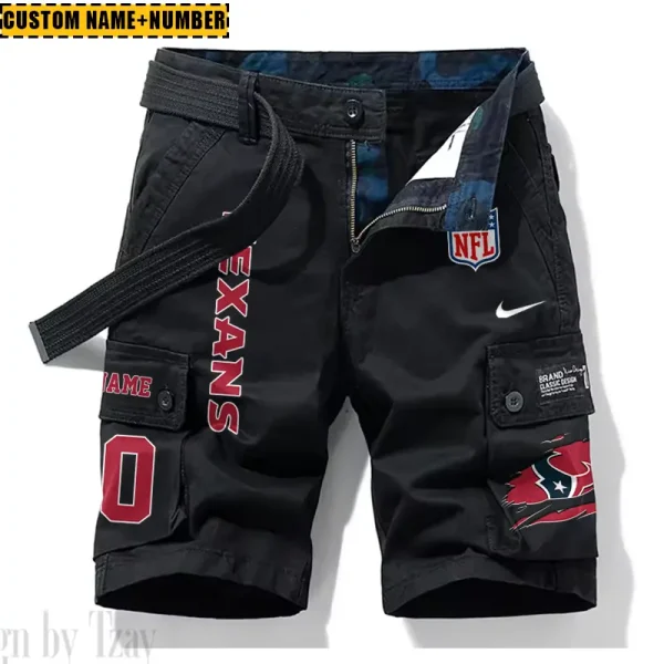 Houston Texans New Summer Men Cargo Shorts Fashion 2025 SPTNSM077