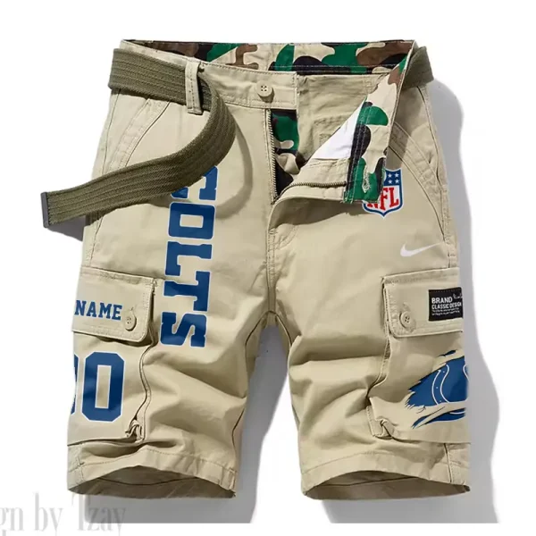 Indianapolis Colts New Summer Men Cargo Shorts Fashion 2025 SPTNSM078 - Image 2