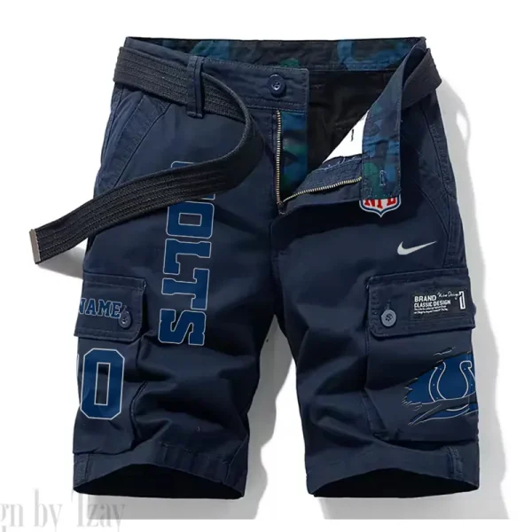 Indianapolis Colts New Summer Men Cargo Shorts Fashion 2025 SPTNSM078 - Image 3