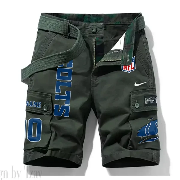 Indianapolis Colts New Summer Men Cargo Shorts Fashion 2025 SPTNSM078 - Image 4