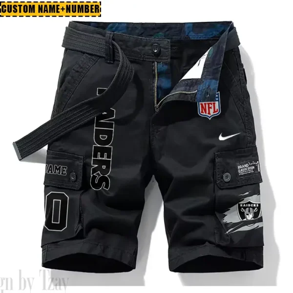 Las Vegas Raiders New Summer Men Cargo Shorts Fashion 2025 SPTNSM081