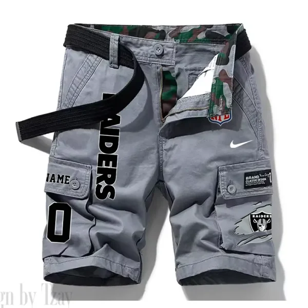Las Vegas Raiders New Summer Men Cargo Shorts Fashion 2025 SPTNSM081 - Image 2
