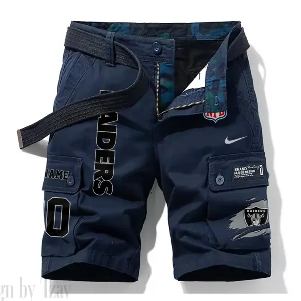 Las Vegas Raiders New Summer Men Cargo Shorts Fashion 2025 SPTNSM081 - Image 3