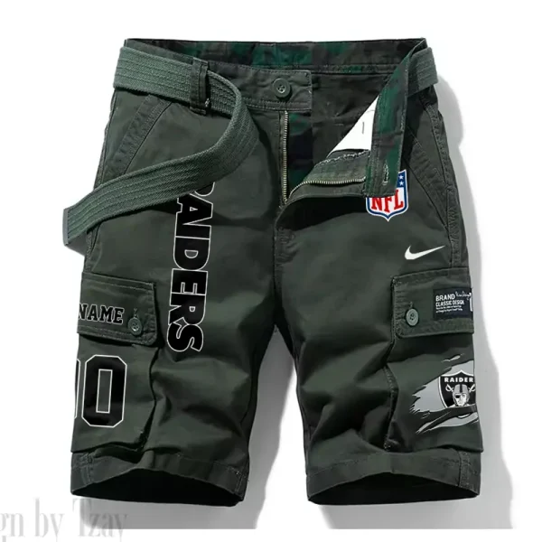 Las Vegas Raiders New Summer Men Cargo Shorts Fashion 2025 SPTNSM081 - Image 4