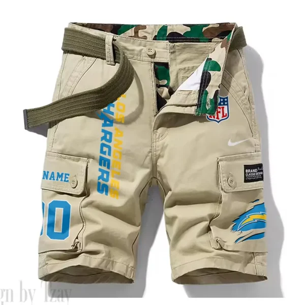 Los Angeles Chargers New Summer Men Cargo Shorts Fashion 2025 SPTNSM082 - Image 2