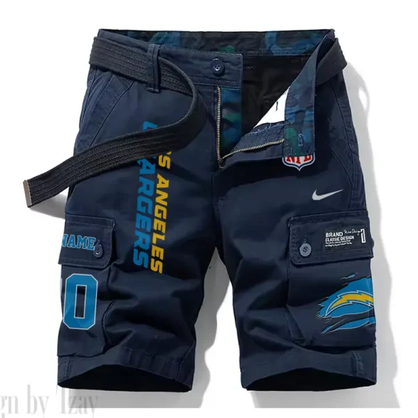 Los Angeles Chargers New Summer Men Cargo Shorts Fashion 2025 SPTNSM082 - Image 3