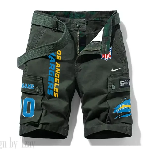 Los Angeles Chargers New Summer Men Cargo Shorts Fashion 2025 SPTNSM082 - Image 5