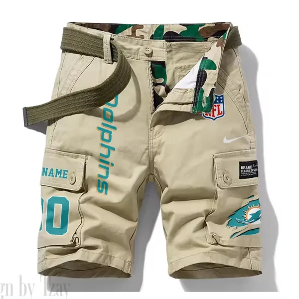 Miami Dolphins New Summer Men Cargo Shorts Fashion 2025 SPTNSM084 - Image 2