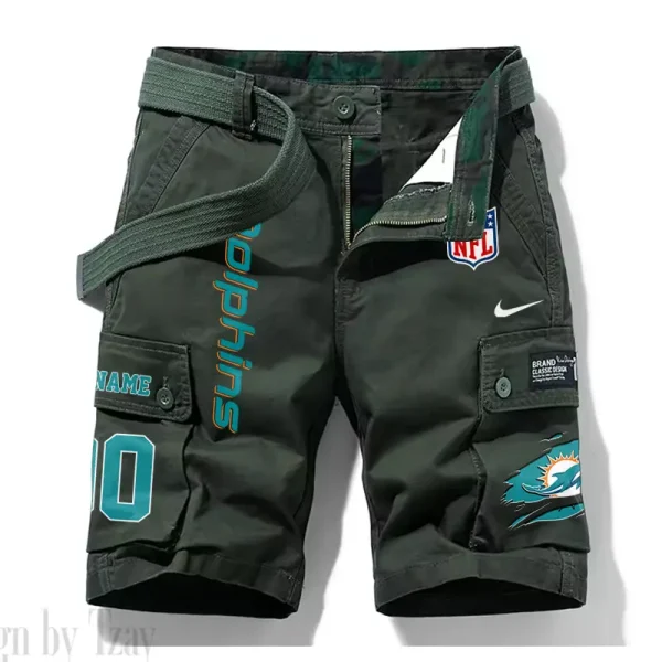 Miami Dolphins New Summer Men Cargo Shorts Fashion 2025 SPTNSM084 - Image 3