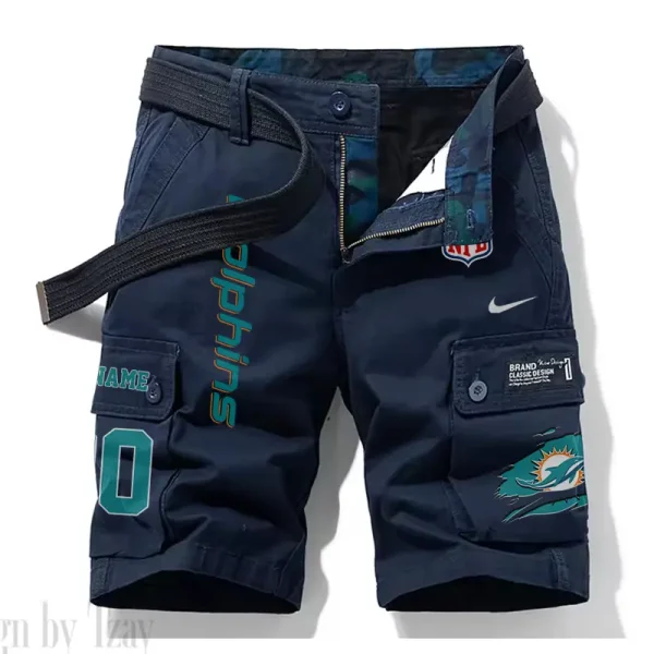 Miami Dolphins New Summer Men Cargo Shorts Fashion 2025 SPTNSM084 - Image 4