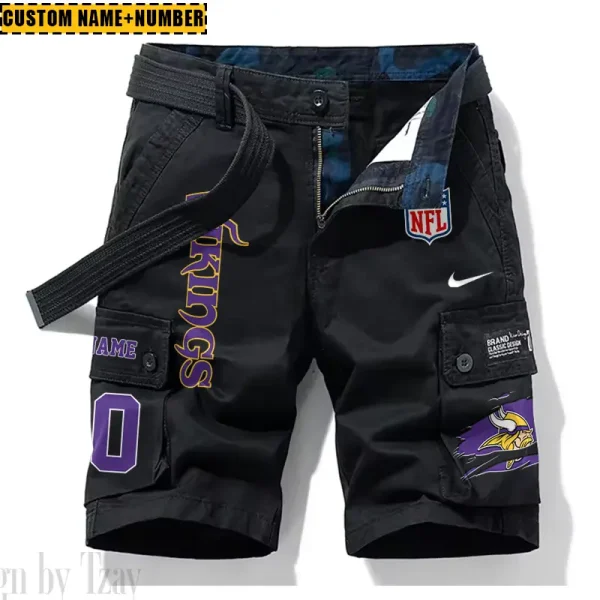 Minnesota Vikings New Summer Men Cargo Shorts Fashion 2025 SPTNSM085