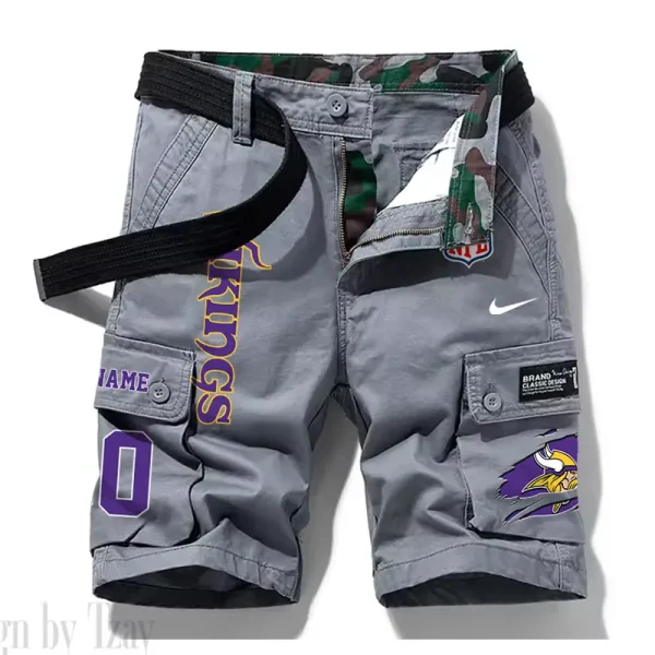Minnesota Vikings New Summer Men Cargo Shorts Fashion 2025 SPTNSM085 - Image 2