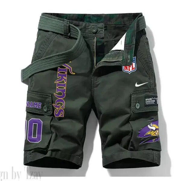 Minnesota Vikings New Summer Men Cargo Shorts Fashion 2025 SPTNSM085 - Image 3