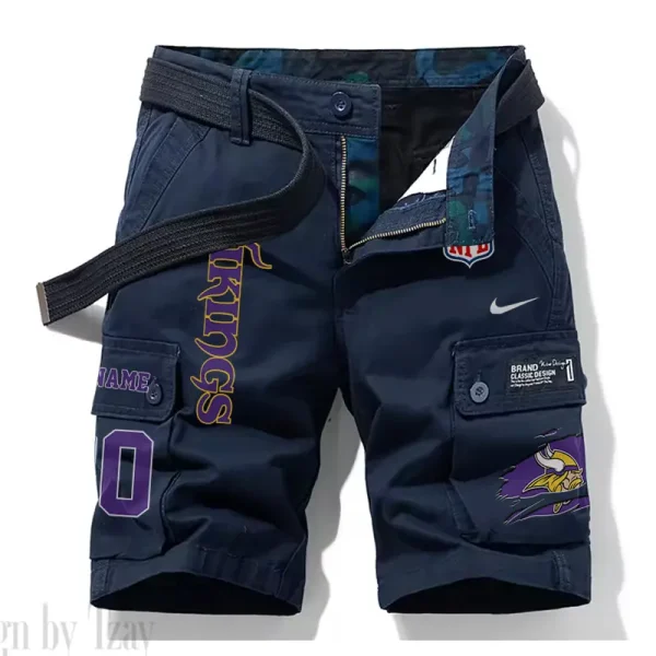 Minnesota Vikings New Summer Men Cargo Shorts Fashion 2025 SPTNSM085 - Image 4