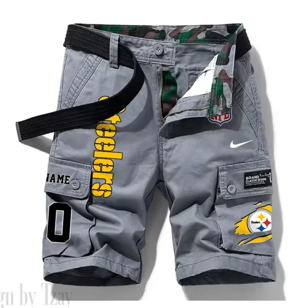 Pittsburgh Steelers New Summer Men Cargo Shorts Fashion 2025 SPTNSM091 - Image 2