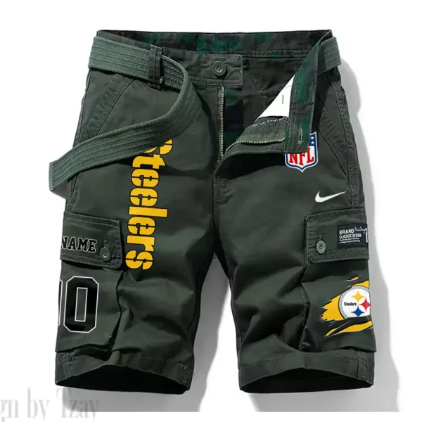 Pittsburgh Steelers New Summer Men Cargo Shorts Fashion 2025 SPTNSM091 - Image 3