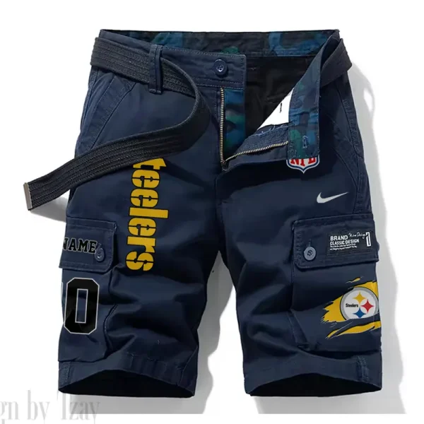 Pittsburgh Steelers New Summer Men Cargo Shorts Fashion 2025 SPTNSM091 - Image 4