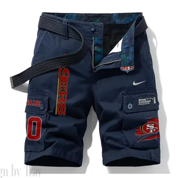 San Francisco 49ers New Summer Men Cargo Shorts Fashion 2025 SPTNSM092 - Image 3