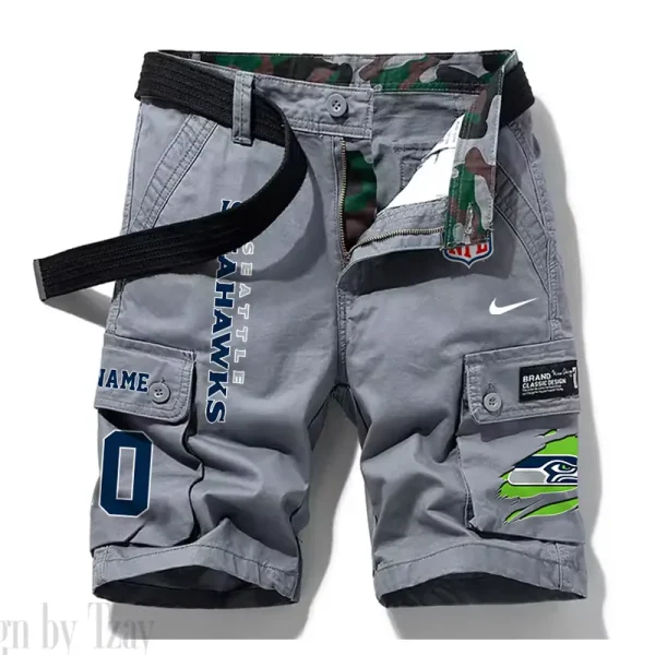 Seattle Seahawks New Summer Men Cargo Shorts Fashion 2025 SPTNSM093 - Image 2
