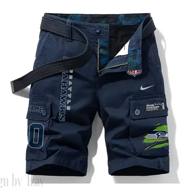 Seattle Seahawks New Summer Men Cargo Shorts Fashion 2025 SPTNSM093 - Image 3