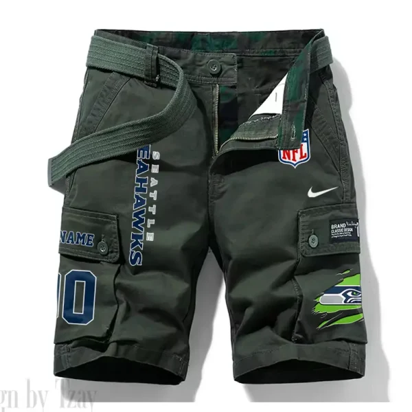 Seattle Seahawks New Summer Men Cargo Shorts Fashion 2025 SPTNSM093 - Image 5