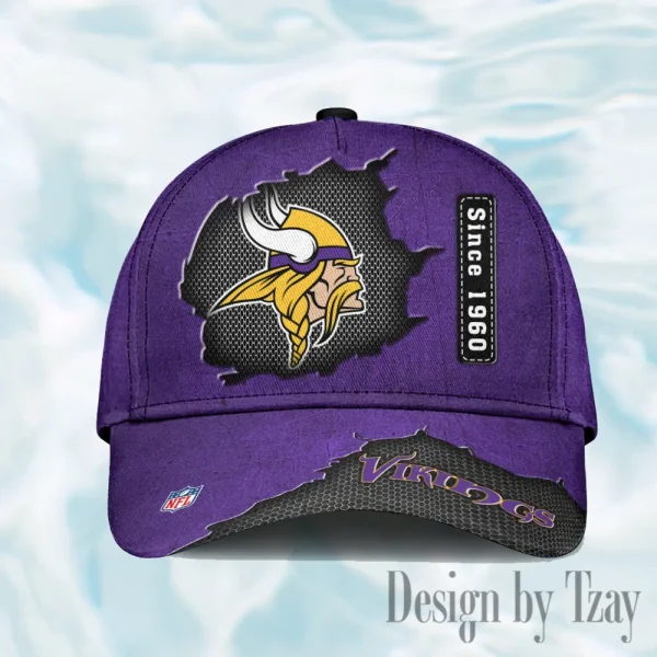 Minnesota Vikings Hat Cap Youth Strap Back New Design 2025 AZCCAP765