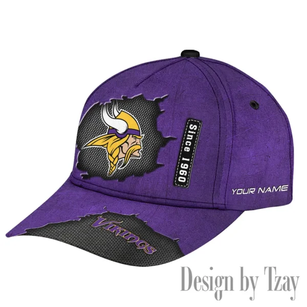 Minnesota Vikings Hat Cap Youth Strap Back New Design 2025 AZCCAP765 - Image 2