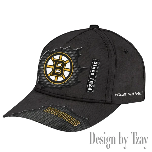 Boston Bruins Men Baseball Hat Style 2025 AZCCAP788