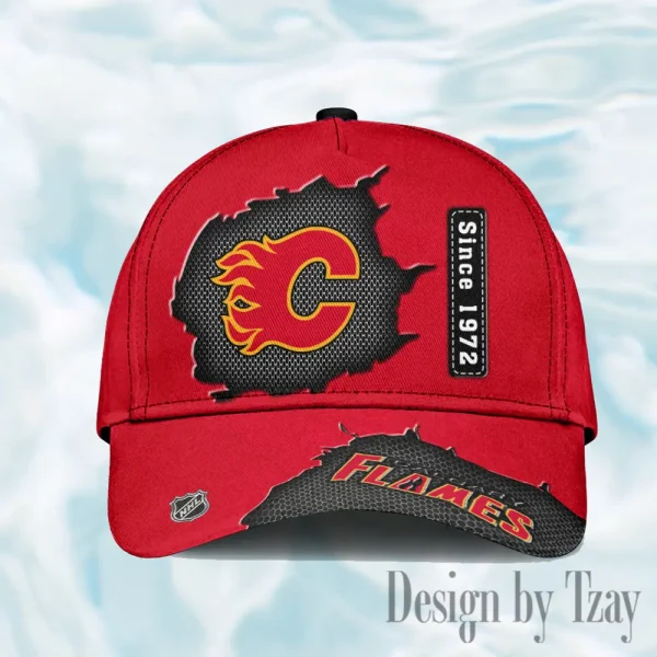 Calgary Flames Men Baseball Hat Style 2025 AZCCAP792