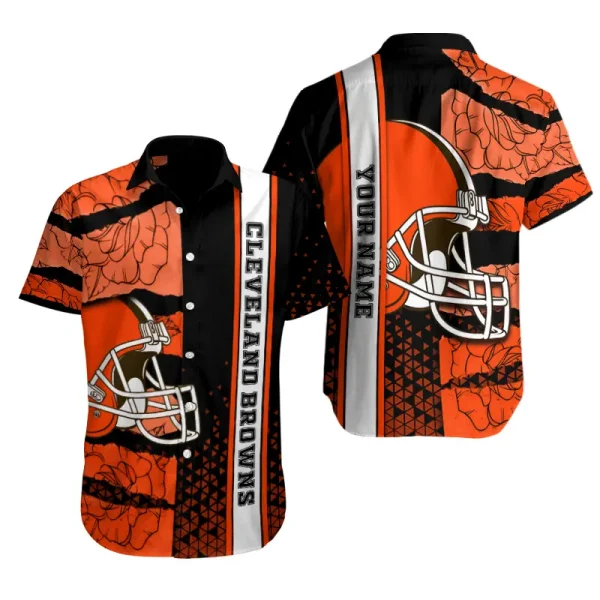 Cleveland Browns Button Shirt Summer Holiday Gift For Sports Enthusiast AZCBS306
