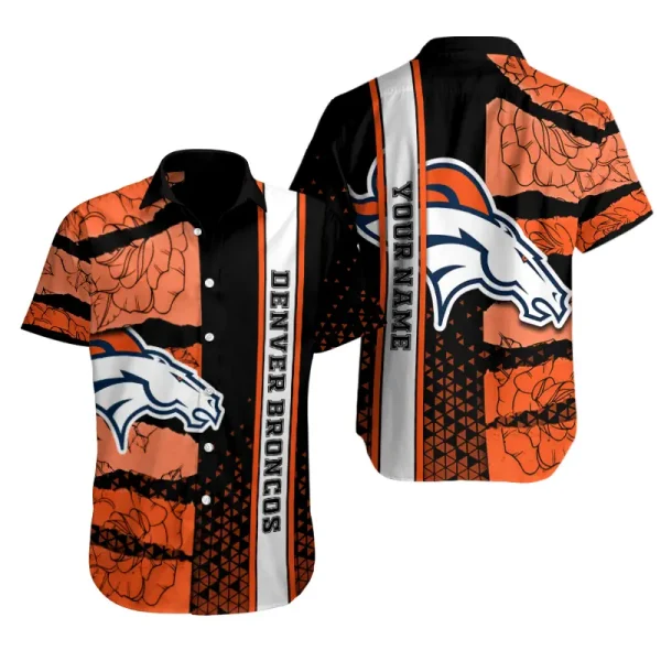 Denver Broncos Button Shirt Summer Holiday Gift For Sports Enthusiast AZCBS308